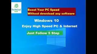 5 Step boost your PC Performance high speed | No need to Download any software | Win 7/8/8.1/10