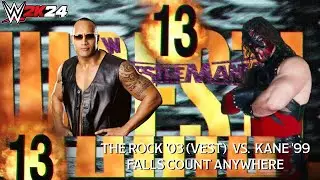 Full Match - The Rock '03 vs Kane '99: Falls Count Anywhere: Wrestlemania 13 | WWE 2k24