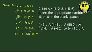 11th MATHS || EXERCISE 1.1 || ( Q.1,2,3 )