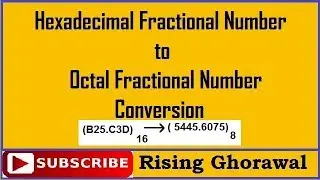 Hexadecimal fractions to Octal | how to convert Hexadecimal Fraction to Octal Fraction in Hindi