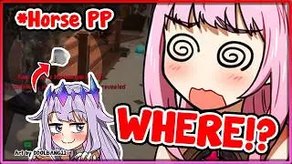 [ENG SUB/Hololive] Calli's reactions to Biboo doing the horse PP in Meccha Chameleon