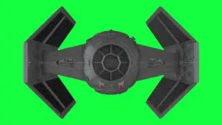 X1 Tie-Fighter Green Screen Logo Loop Chroma Animation