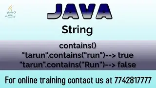 contains() method in java | how to check a string is substring of another string in java