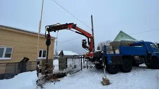 Начинаем бурение ,а грунт замерз 🥶 #shortvideo #бурениеколодца #камаз #копка #колодец