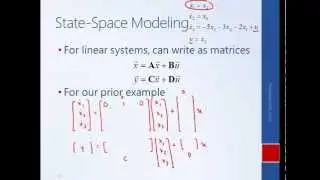 System Dynamics and Control: Module 27a - Introduction to State-Space Modeling