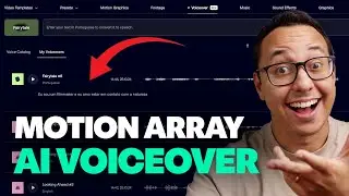 NARRAÇÃO com INTELIGÊNCIA ARTIFICIAL - agora também na Motion Array!