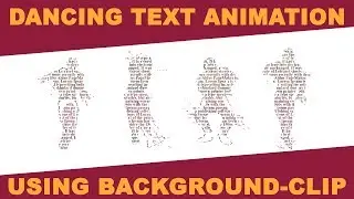 Dancing text - animate text using background clip using CSS