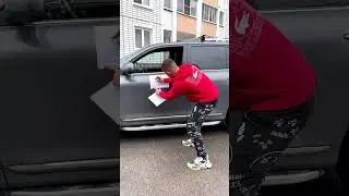 Девушка поставила новую сигнализацию на машину - 
