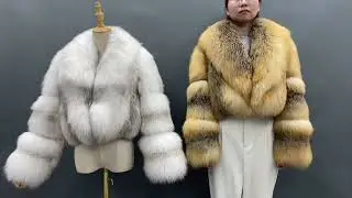 Short Luxury Fox Fur Coat Showcase#womensfashion #furcoat #luxury #trendy #foxfurcoat #outfit