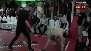BABY 2 times knocked out a healthy man. Cool fight!