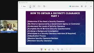 HOW TO OBTAIN A SECURITY CLEARANCE - PART 1