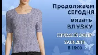 We continue knitting blouse 2