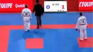 MS WKF 2012, Eliminace kumite male -67kg (Filip Šmajcl) 2.kolo