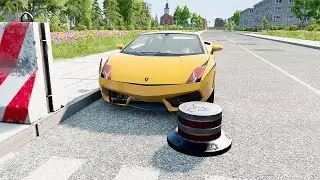 Mobil vs Bollard #14 - BeamNG Drive