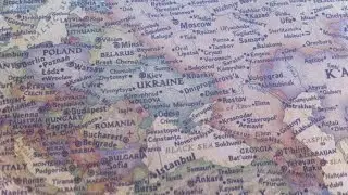 World map and seals for the interior.