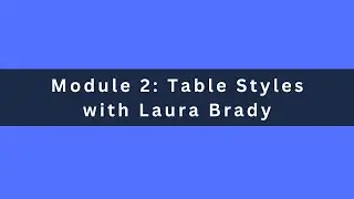 2.7 Table Styles