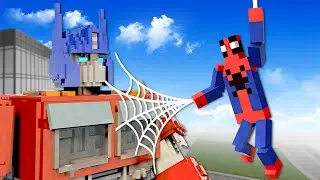 Ragdoll SPIDER-MAN vs TRANSFORMERS (Teardown)