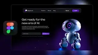 Making a Ai landing page Website UI Design in Figma