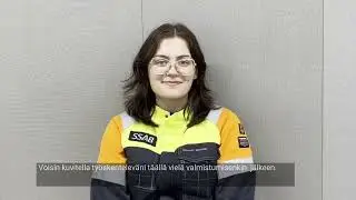 Kesätyöntekijät Anni ja Voitto SSAB:n Hämeenlinnan-tehtaalla