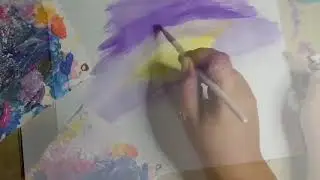 Sunset in Expressionism Style