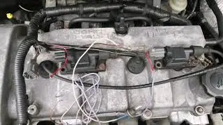 Mazda Premacy 1.8 FP. 1999. Engine misfiring. No spark in cylinders 1 and 4. ECU repair.