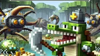 100 ДНЕЙ И НОЧЕЙ ЯЩЕРЫ ПРОТИВ ПАРАЗИТОВ В MINECRAFT #2серия #minecraft