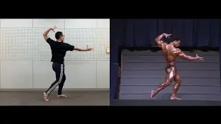 The side by side posing Mohamed Makkawy 1983 Mr.Olympia