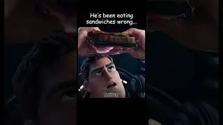 He’s been eating sandwiches wrong 🥩😋