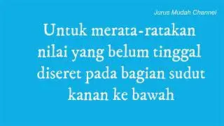 MENGHITUNG RATA-RATA DI EXCEL DENGAN RUMUS AVERAGE || JURUS MUDAH EXCEL