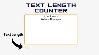 Text Length Counter | HTML, CSS and JavaScript | Website Development