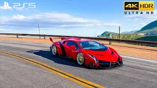Gran Turismo 7: 940HP Lamborghini Veneno Open World Free Roam Gameplay [PS5 4K]