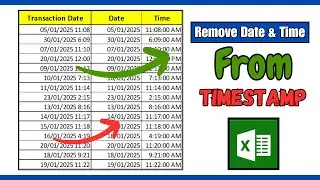 How to separate Date & Time from Timestamp in Excel | DigitaL WalkwaY |