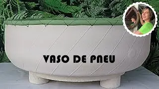 Vase with tire: with tips to easily cut and rotate the tire