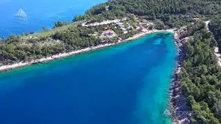 Zaliv Rasoha Velika, otok Korcula (Hrvaška iz zraka)