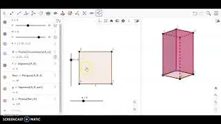 Área y Volumen de un prisma rectangular en GeoGebra