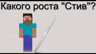 СТИВ ИЗ МАЙНКРАФТ НЕ В ДВА БЛОКА ВЫСОТОЙ!?! [Какого роста Стив? | How tall is Steve?]