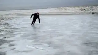Xtreme Ice Skating on the beach at Jones Beach, N.Y.