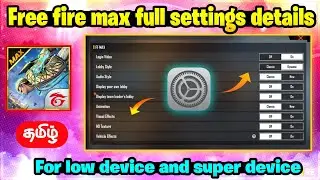 Free fire max full settings details in Tamil 2022 💥 Correct💯