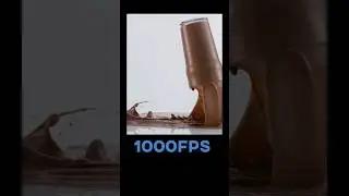 Super Slow Motion Chocolate Milk Drop Test 1000 fps 