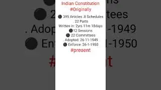 Indian Constitution। Articles and  and parts । #articles #parts