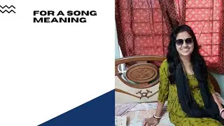 For a song meaning| Idiom in English