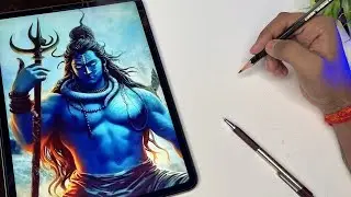 Angry Lord Shiva Drawing,  Mahadev Drawing,  Outline Tutorial
