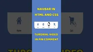 navbar in html and css 