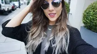 MY NEW HAIR!!! Brown to Grey Silver Dip Dye | Amelia Liana