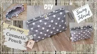 COSMETIC POUCH / SUPER EASY (Sewing Tutorial).