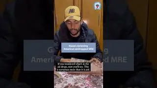 Gazan reviewing American airdropped MRE #news #newshorts #gaza #gazastrip #usa