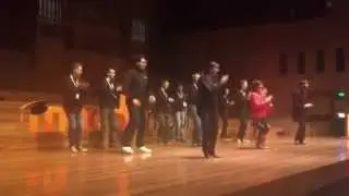 Moodle team dancing at 