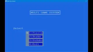 Multiple Game (Snake Puzzle and Sudoku) System project in C with graphics