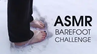ASMR ☆☆ Barefoot Snow Challenge ☆☆ Jelisa Rose walking Barefeet in Snow