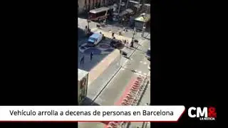 Vehículo arrolla a decenas de personas en Barcelona